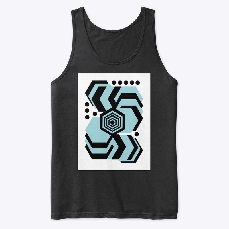 Teal & Black Abstract Tops & Leggings
