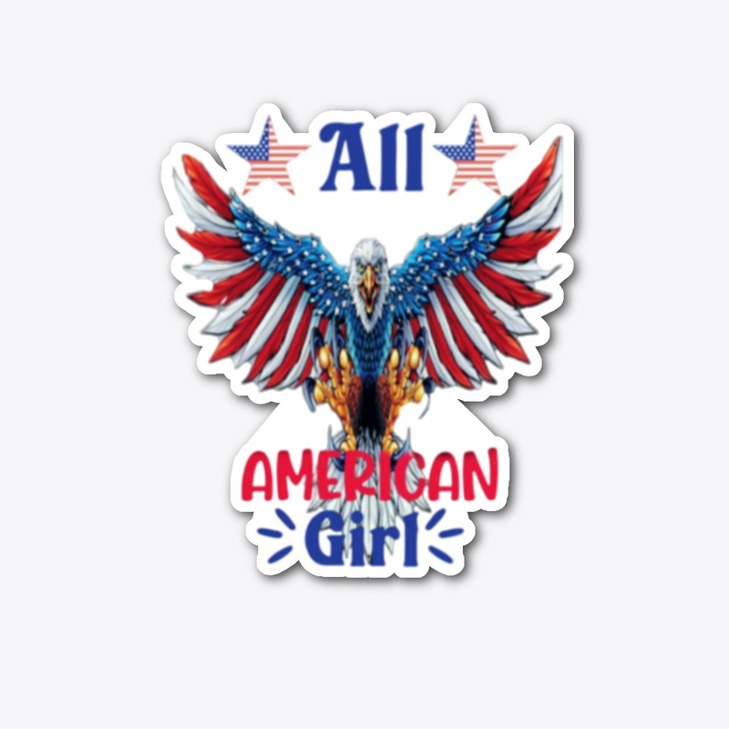 American Girl – Patriotic Eagle Art