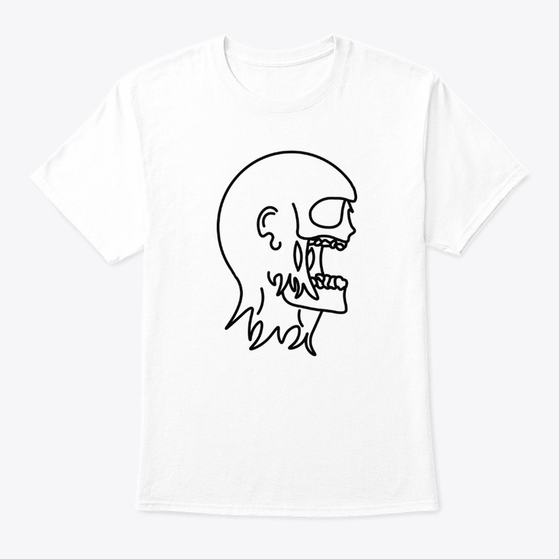White T-Shirt Zombie head