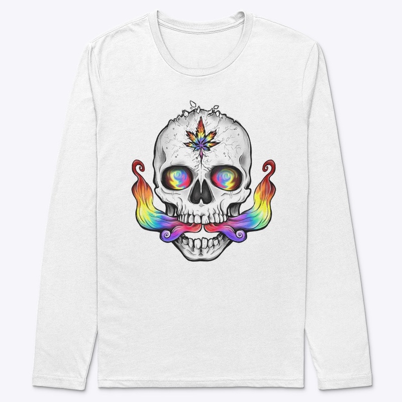 Rainbow Weed Skull