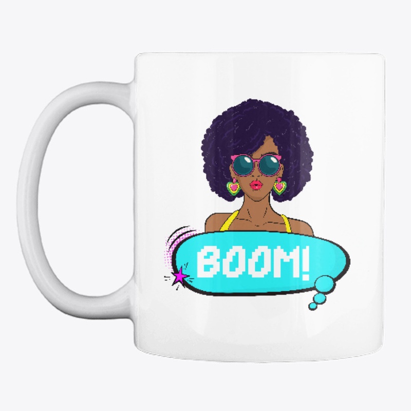 Boom! Afro hair woman