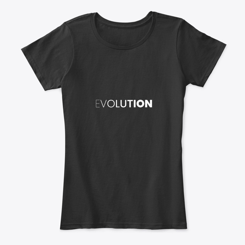 Black EVOLUTION Typographic T-Shirt