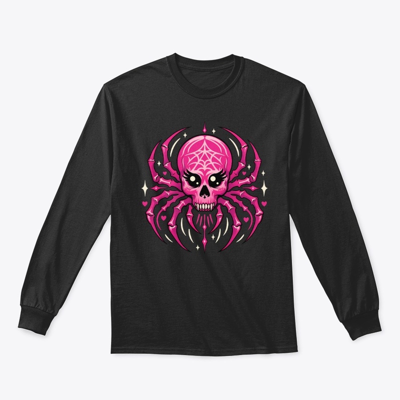 Spider Skull in Cute Horror Style