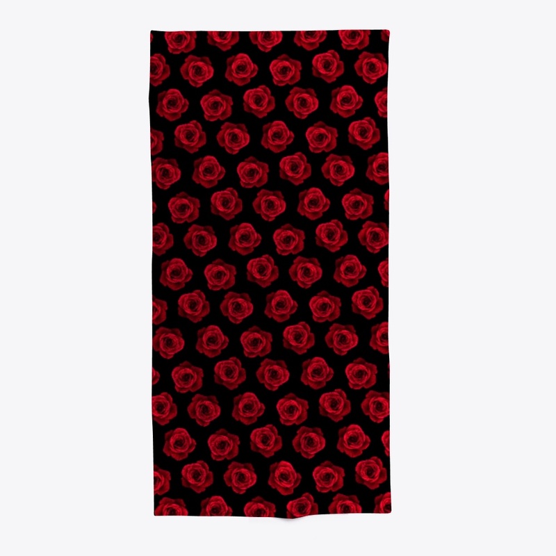 Red Rose on a black background