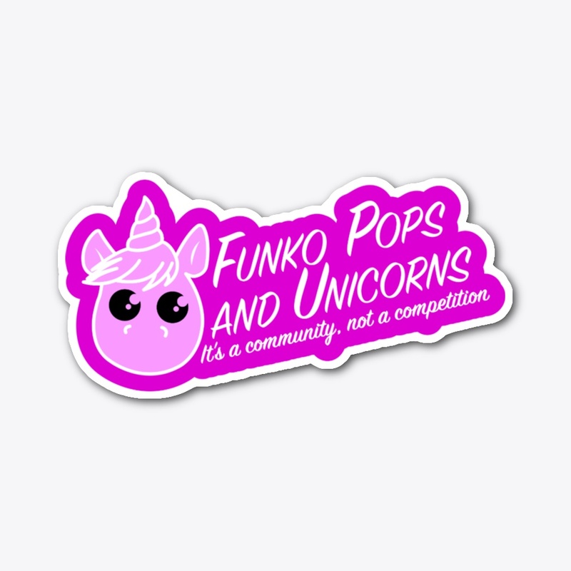 Funko Pops and Unicorns Logo - Pink