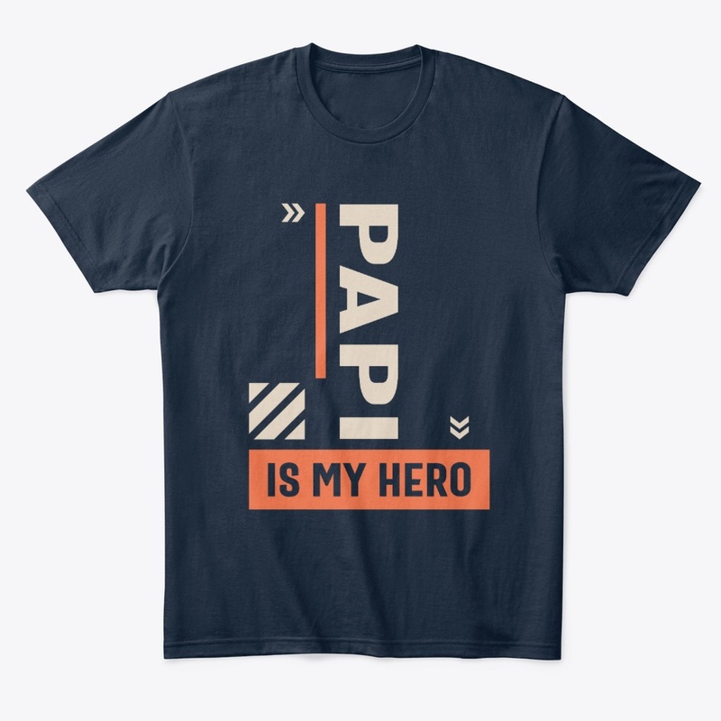 Mens Papi is My Hero Father Gift