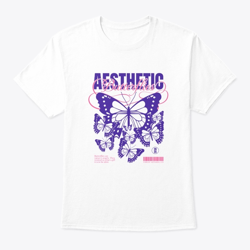 Aesthetic Butterfly Floral Graphic Merch