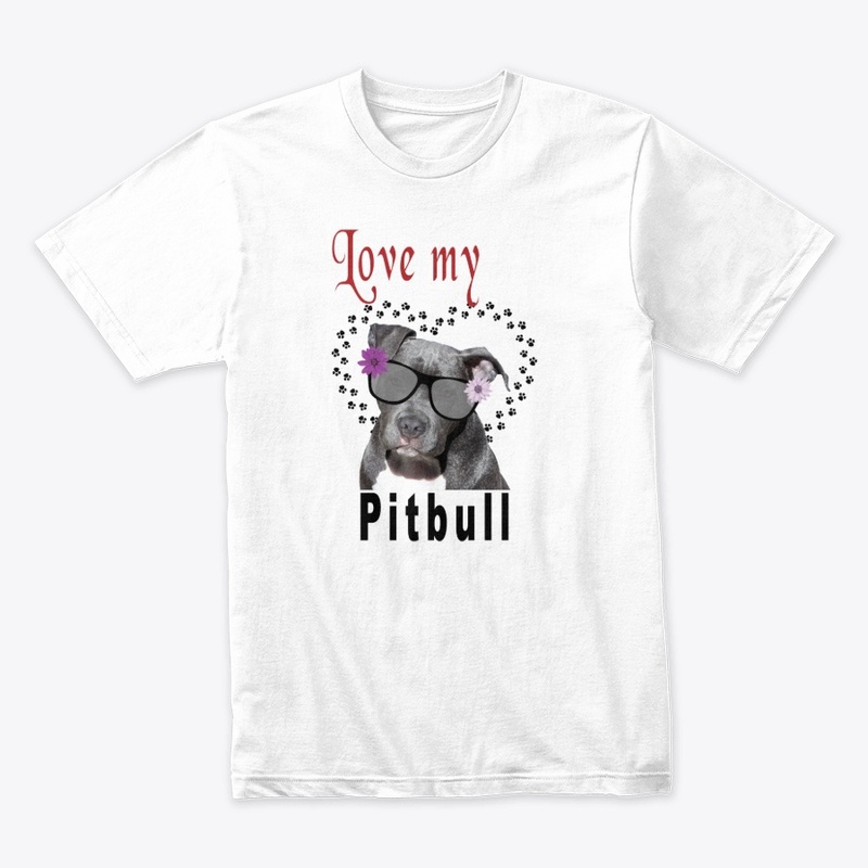 Love My Pitbull in Sunglasses