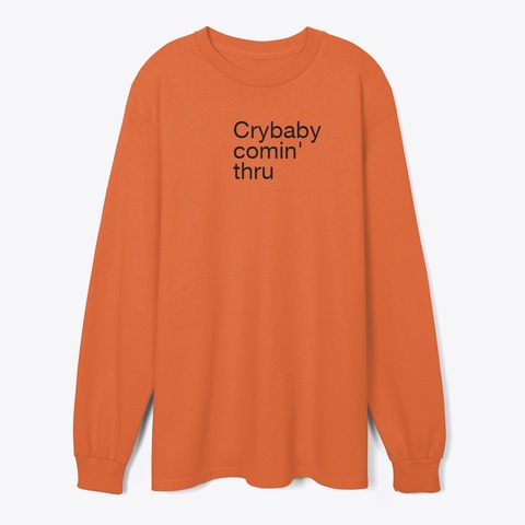 Cryin To Ma Moma Orange T-Shirt Front
