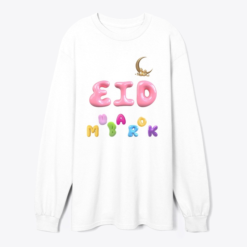 Eid Mubarok Bubble T-shirt Design 1