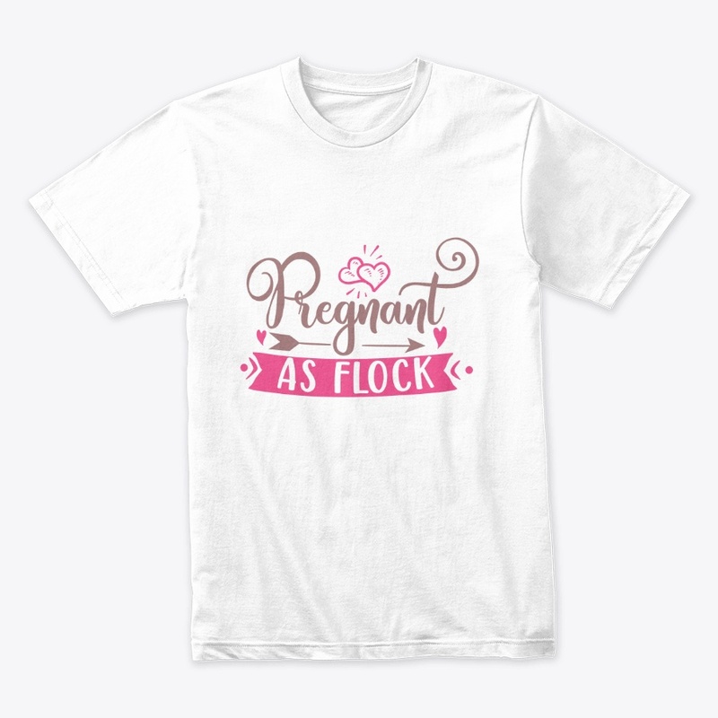 Pregnant As Flock Funny Flamingo T-Shirt