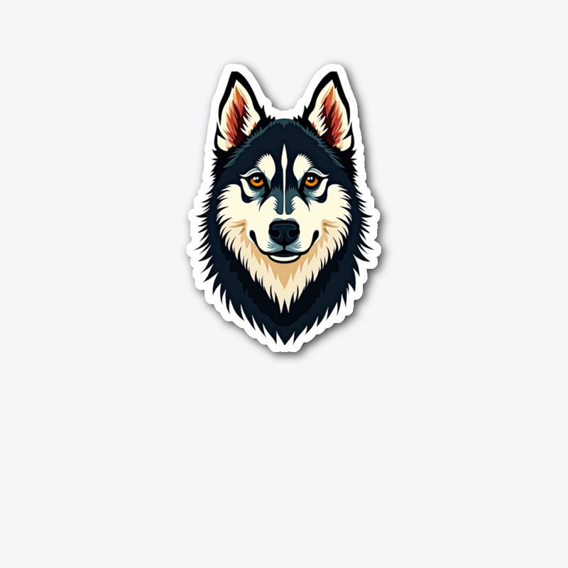 Beautiful Siberian Husky Illustration