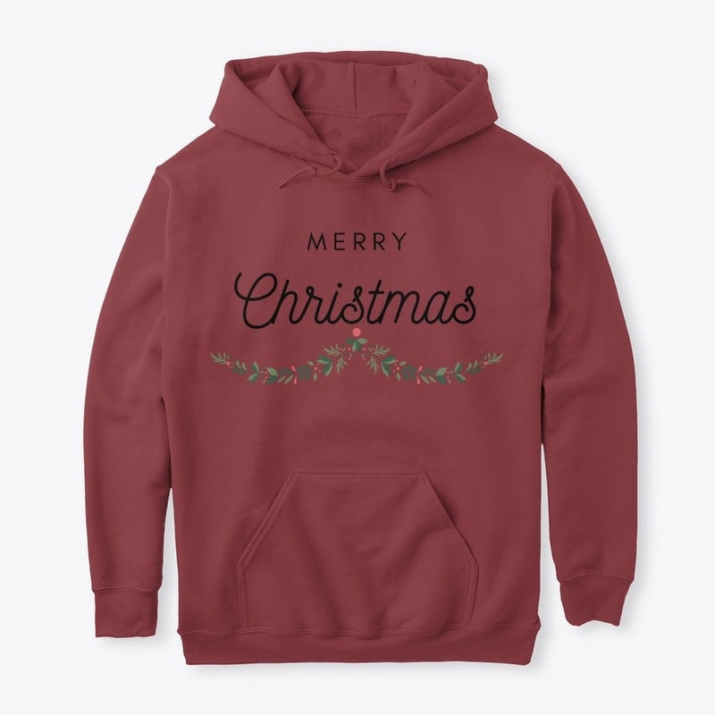 Merry Christmas Holly Hoodie Sweatshirt