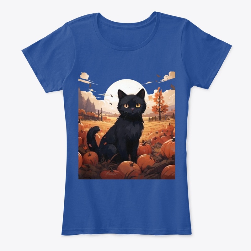 Cat Halloween SunSat Tee Design 
