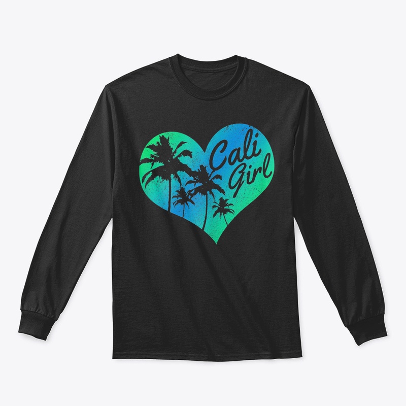 Cali Girl Heart Palm Trees Summer