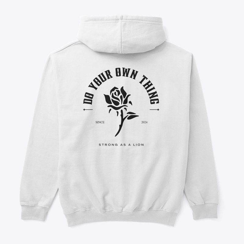 White Hoodie-Rose Back Design