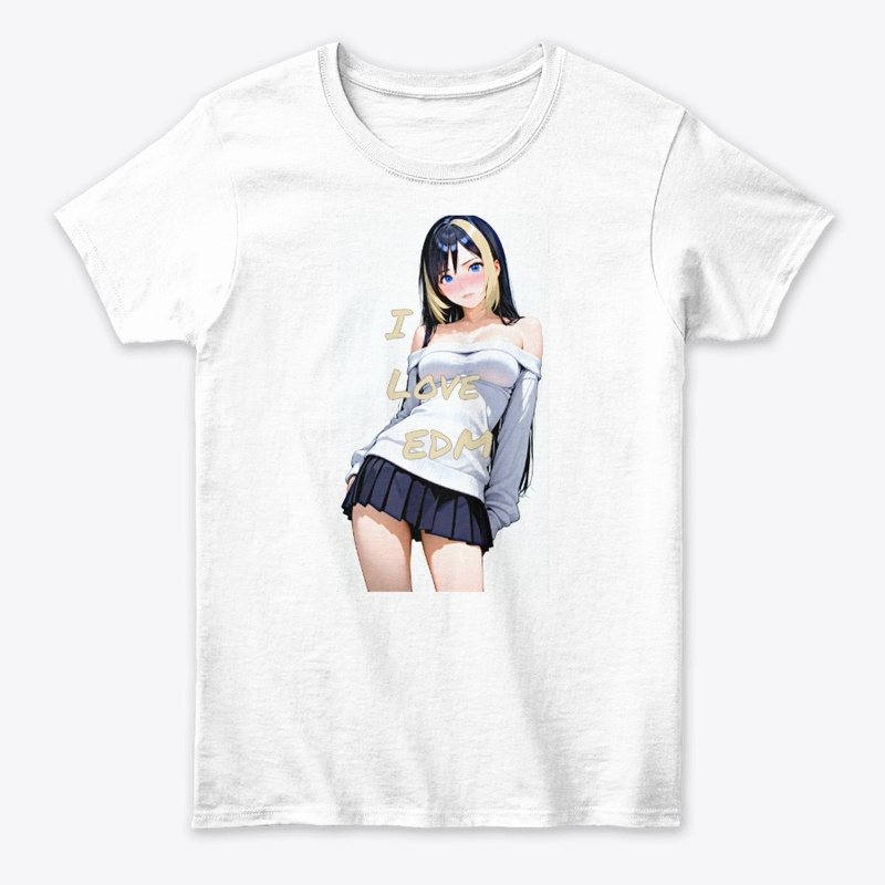 I Love EDM Anime Girl