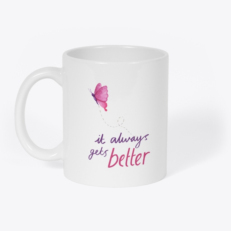 Pink Butterfly Motivational Art