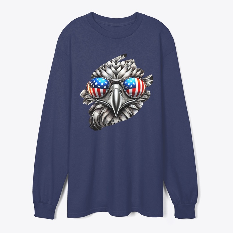 Eagle Art with American Flag Sunglasses
