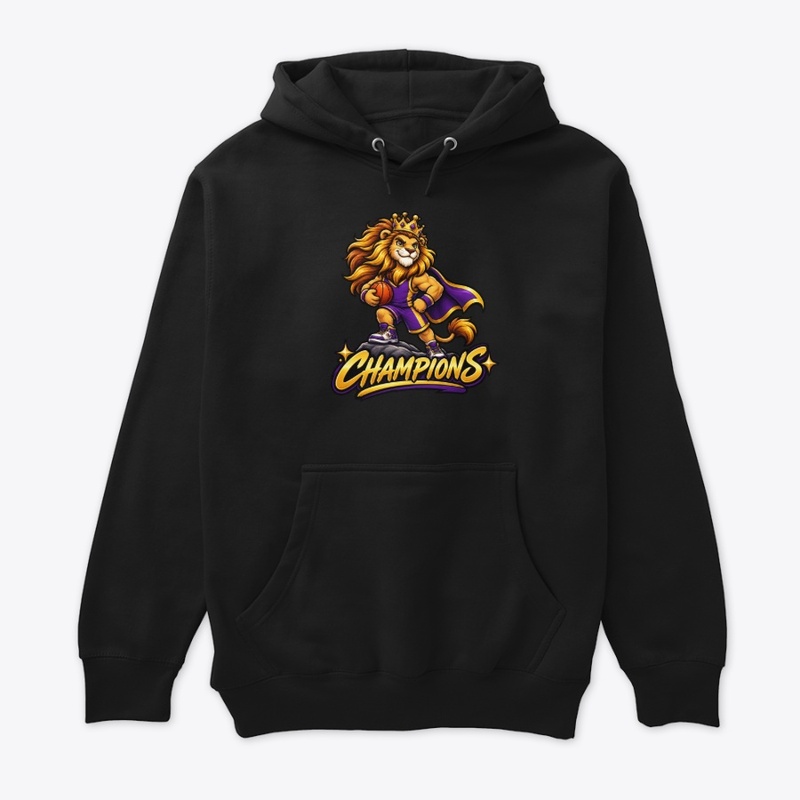 Champions Lion Basketball Mascot 