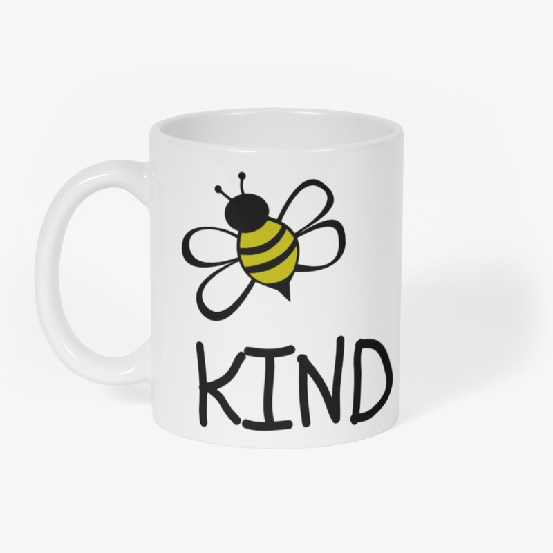 Bee Kind white coffee mug