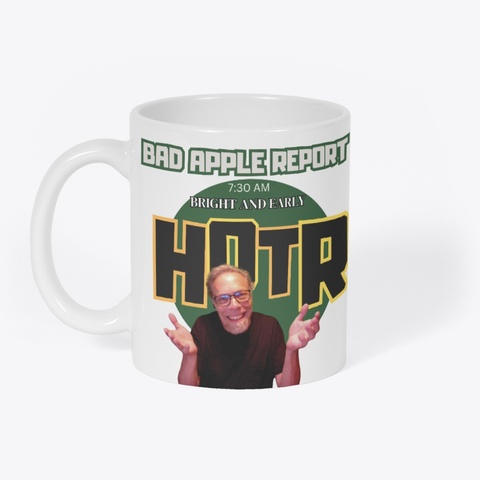 Hotr Bright And Early Host Mug On A Mug White Kaos Front