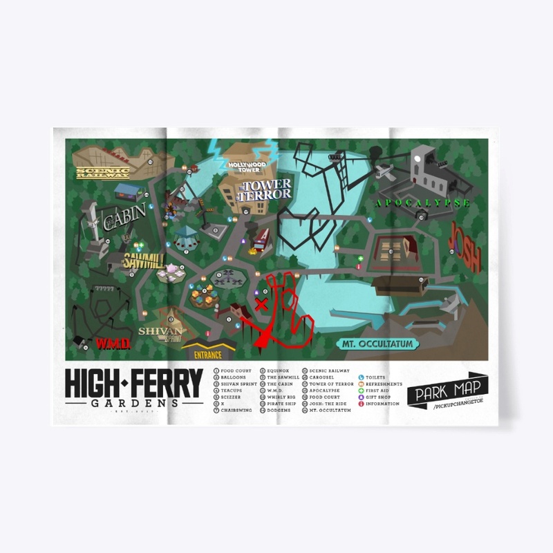 High Ferry Gardens Park Map Print