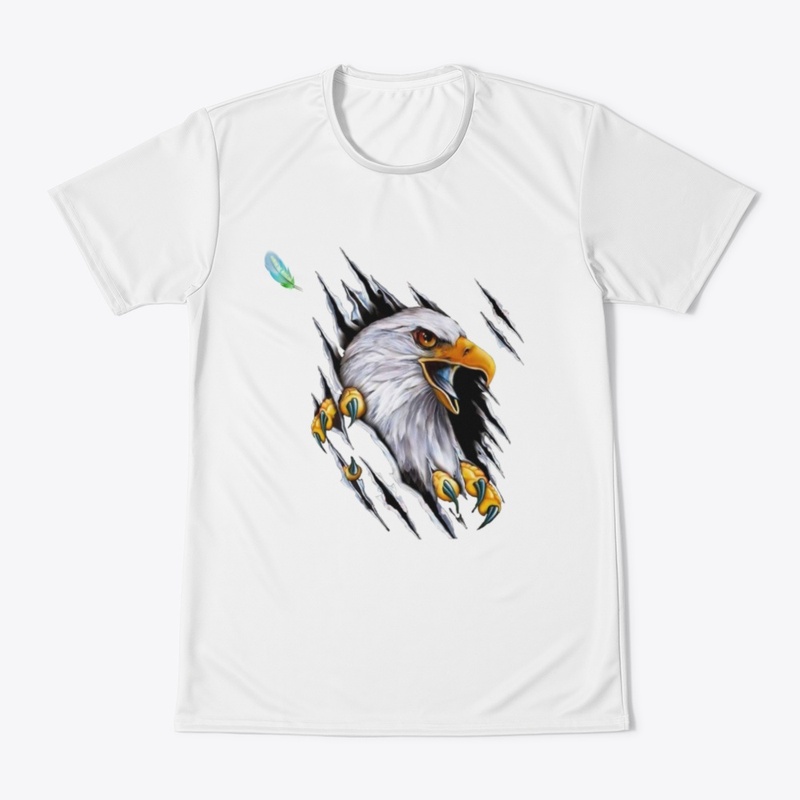 "Eagle Crest: Classic White Shirt Design