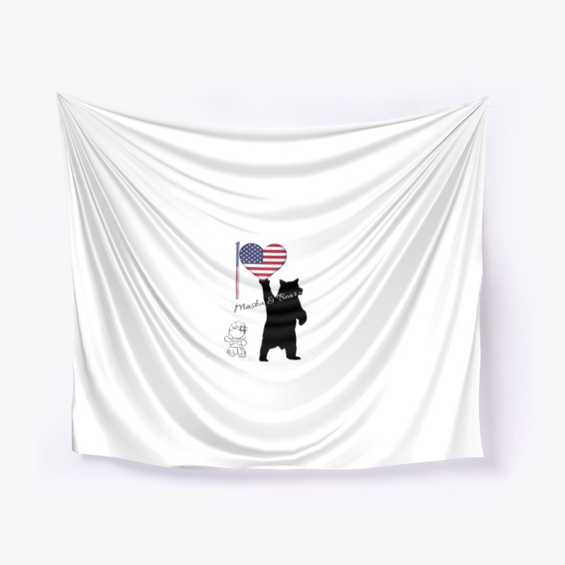 Masha & Bear American Flag Tee!