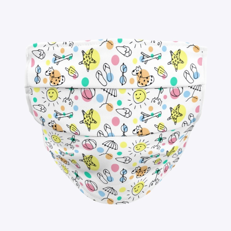 Beach Pattern, Pattern mask, Beach mask,
