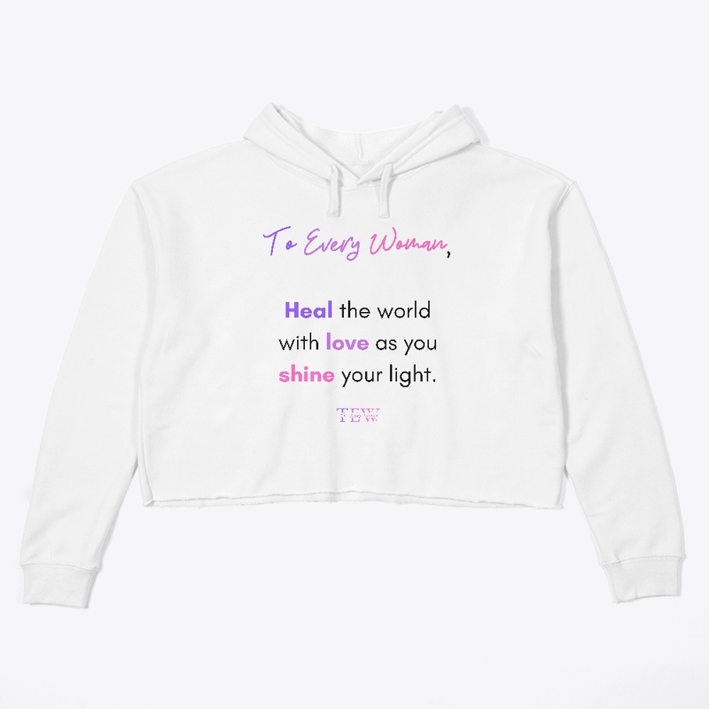 Heal Love Shine - cropped hoodie