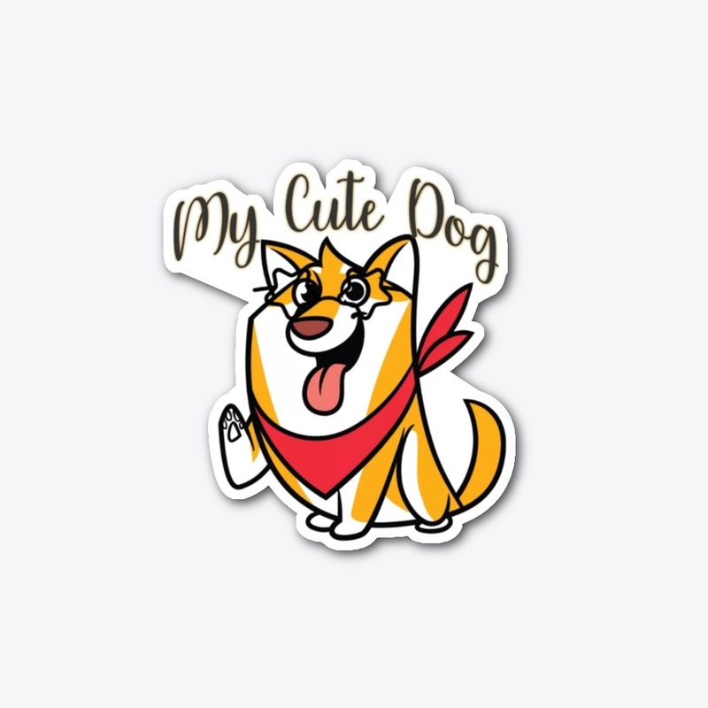 cute dog mask mug and stickers