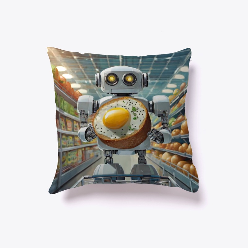 A robot with a scotch egg