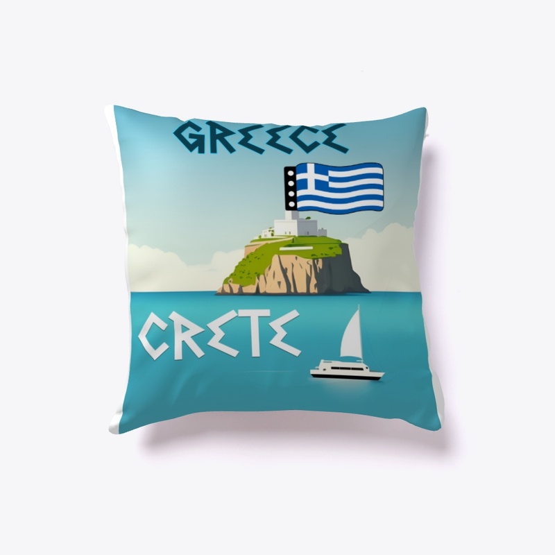 Greece Crete Flag Map