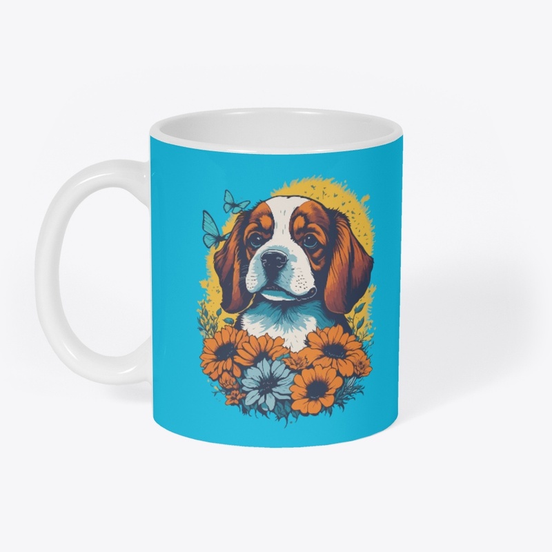 Whimsical Havanese Dog: Floral Bliss