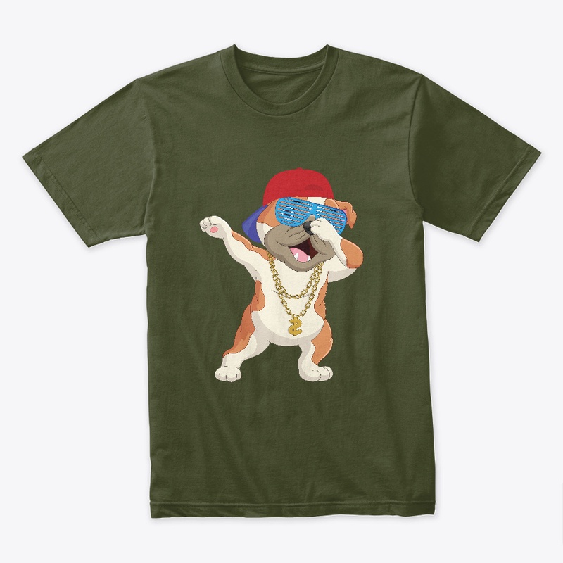 Men - cool hipster dog t-shirt