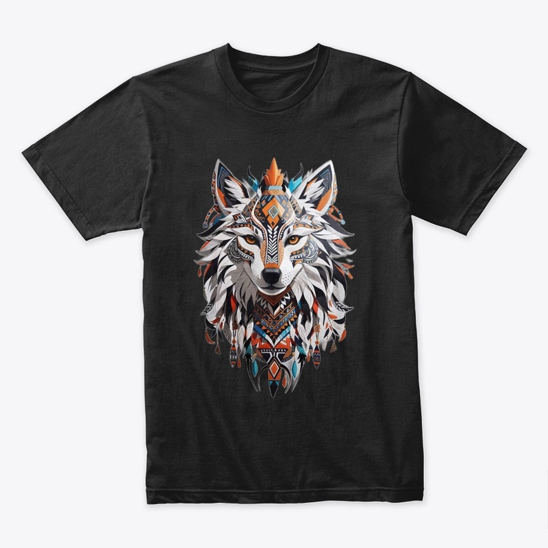 Tribal Wolf Animal Wildlife Tshirt