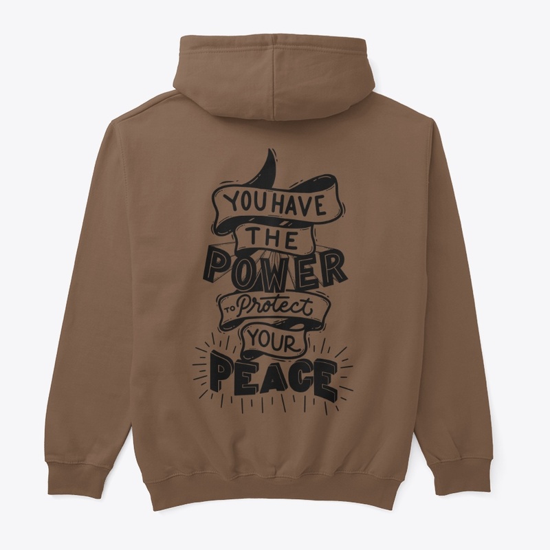 Hoodie Pullover Power and Peace