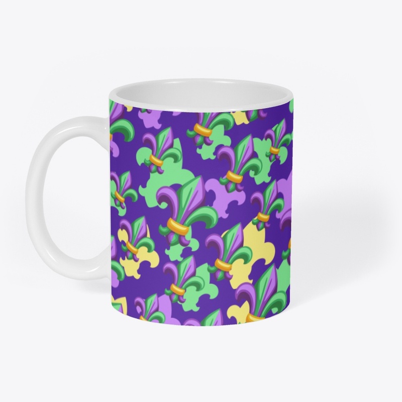 Mardi Gras Fleur-de-lis Parade Drinkware