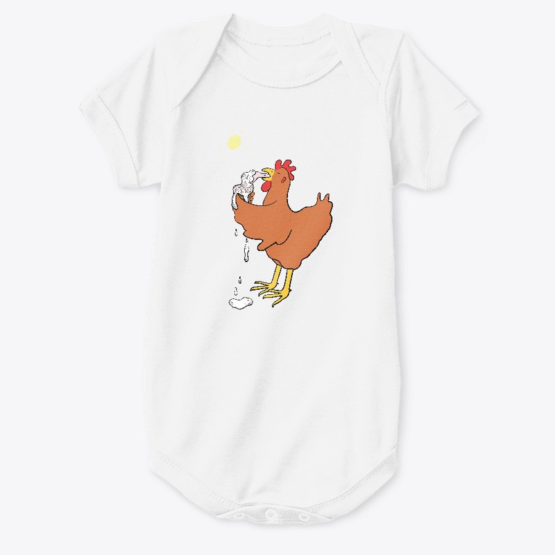Chicken Enjoying Ice-cream