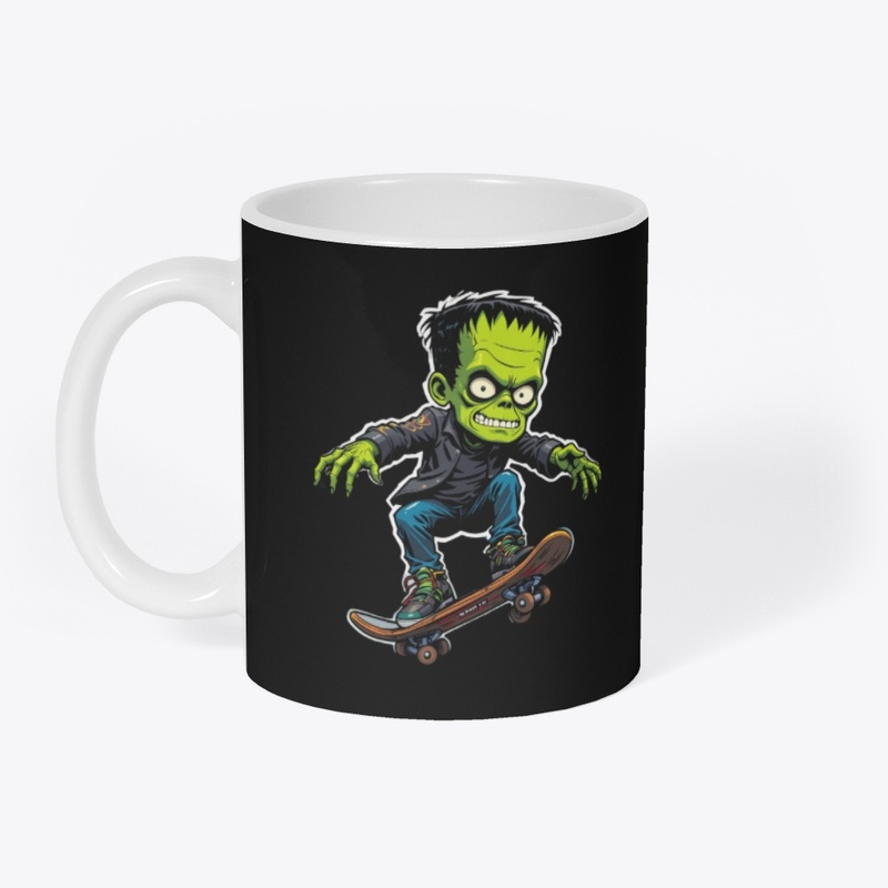 Skater Frankenstein Halloween Tee