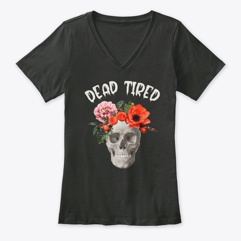 Floral Skull Mom Halloween Shirt Dead Ti