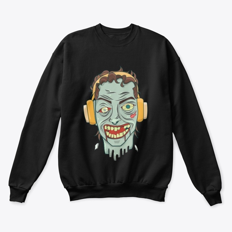 Music zombie head
