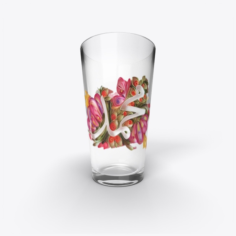 Mohammad name on pint glass