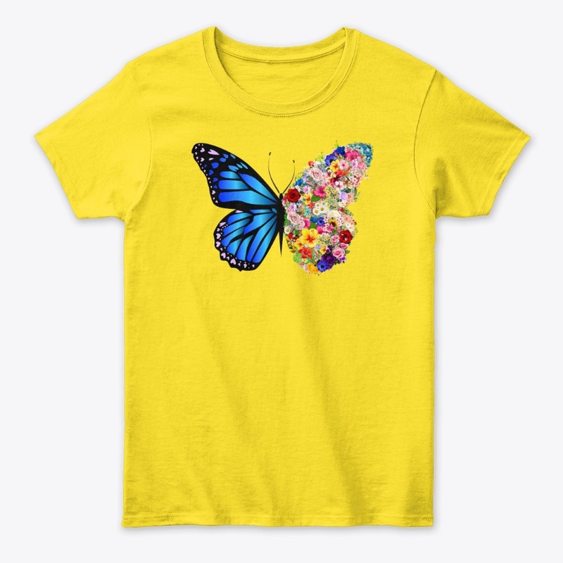 Butterfly flowers and roses