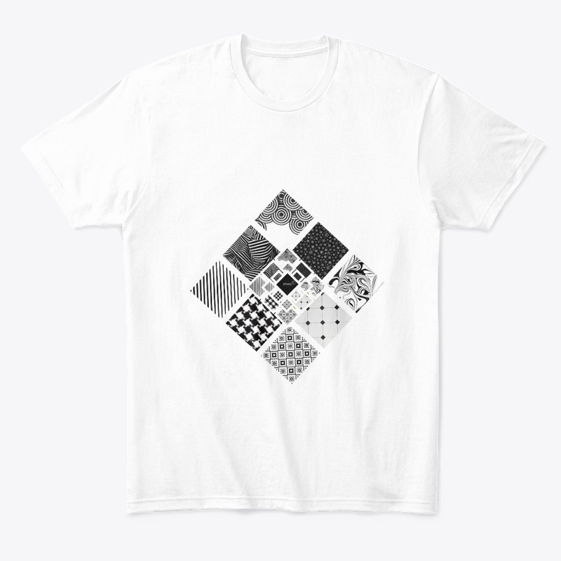 Digital "Patchwork" Design #1 B&W design