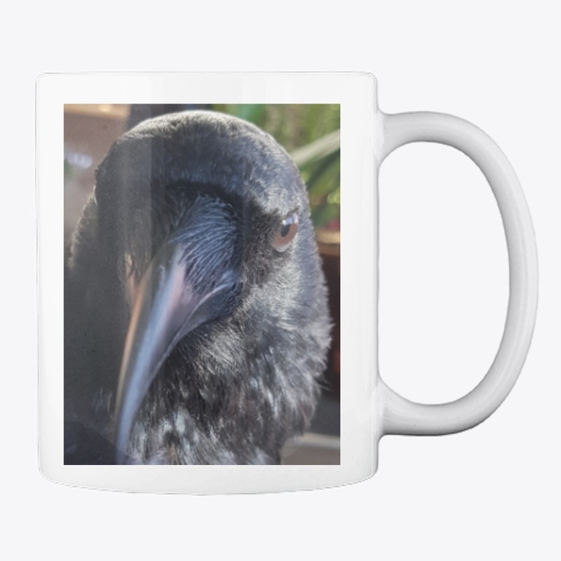 Black bird crow design mug