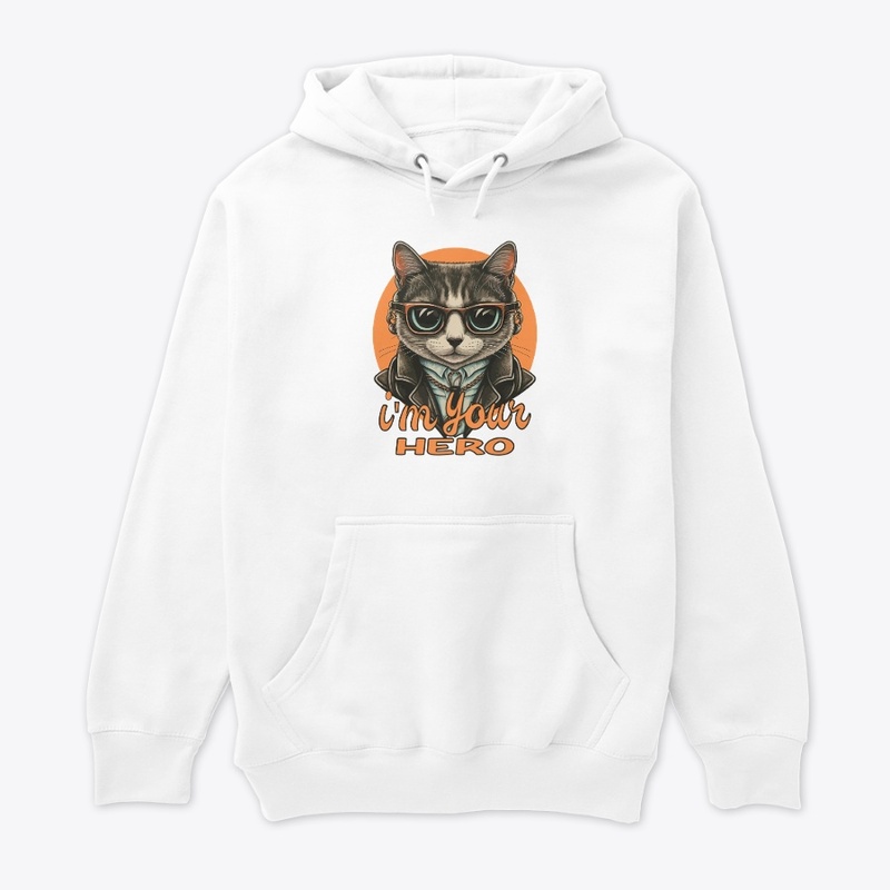 Leather Jacket & Hero Cat T-Shirt Design