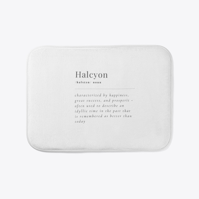 Word definition Halcyon white
