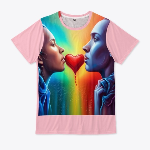 "Love Is Communication" Apparel Pink T-Shirt Front